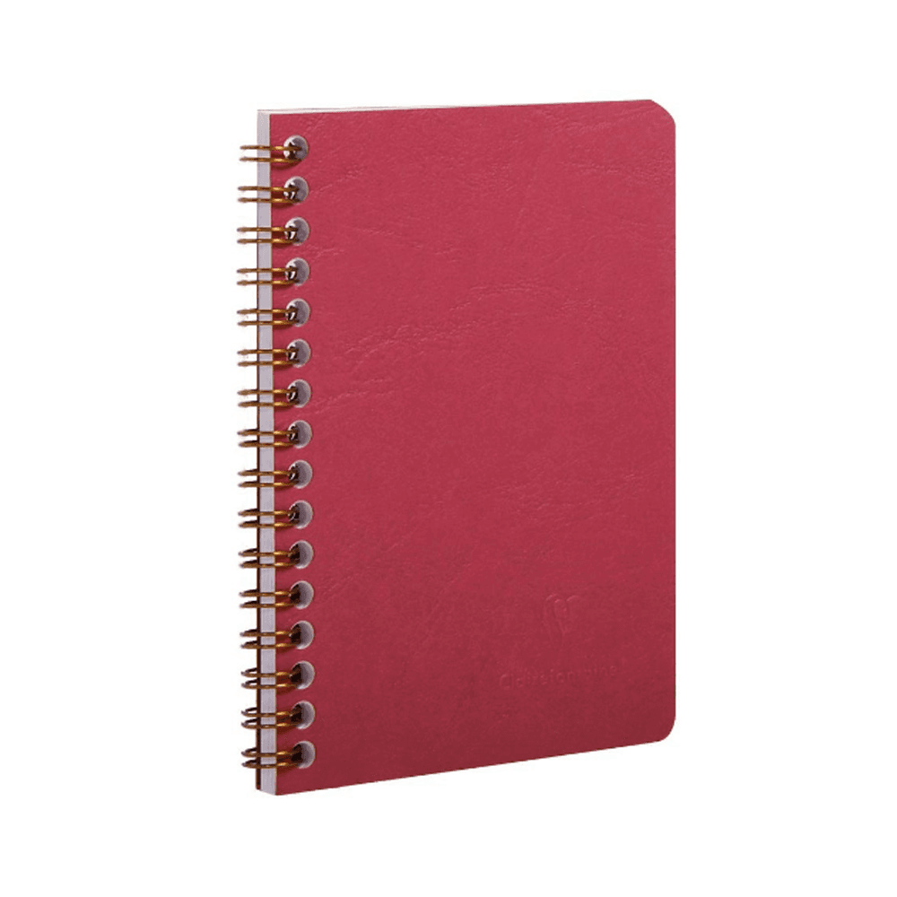 Ruled Wirebound Notebook 9x14cm 50 Sheets - Red
