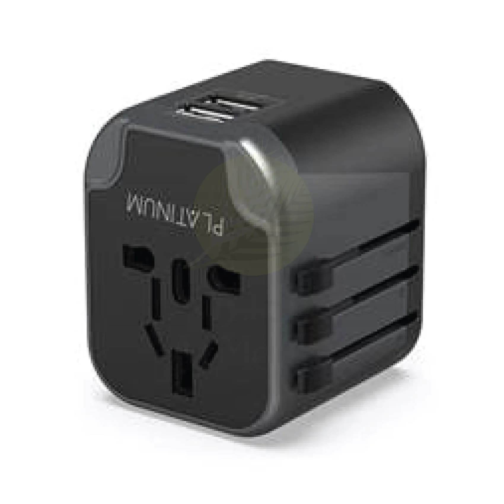 Platinum Universal Travel Adapter Usb 2.4A Black P-Utausb2Bk