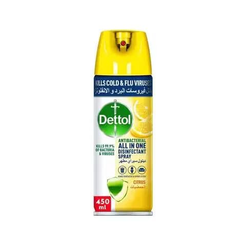 Dettol Antibacterial All in One Disinfectant Spray, Citrus Fragrance, 450ml