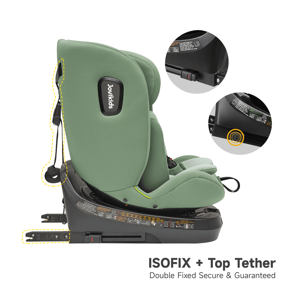 Jovikids Ranger TT ISOFIX 360° Rotating Car Seat I-size (Green)