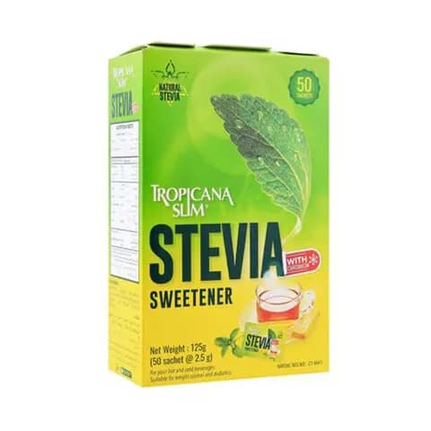 Tropicana Slim Stevia Sweetener With Chromium 50 Count
