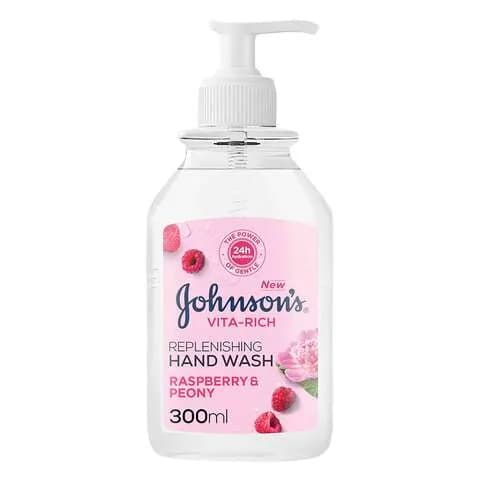 Johnson&#39;s Vita-Rich Replenishing Raspberry And Peony Hand Wash 300ml