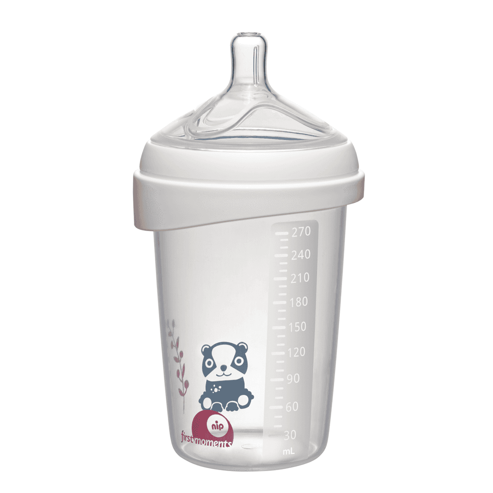 Nip First Moments Wide Neck PP Feeding Bottle Bear 270ml