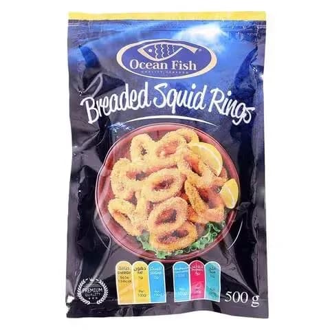 Ocean Fish Breaded Squid Rings 500g