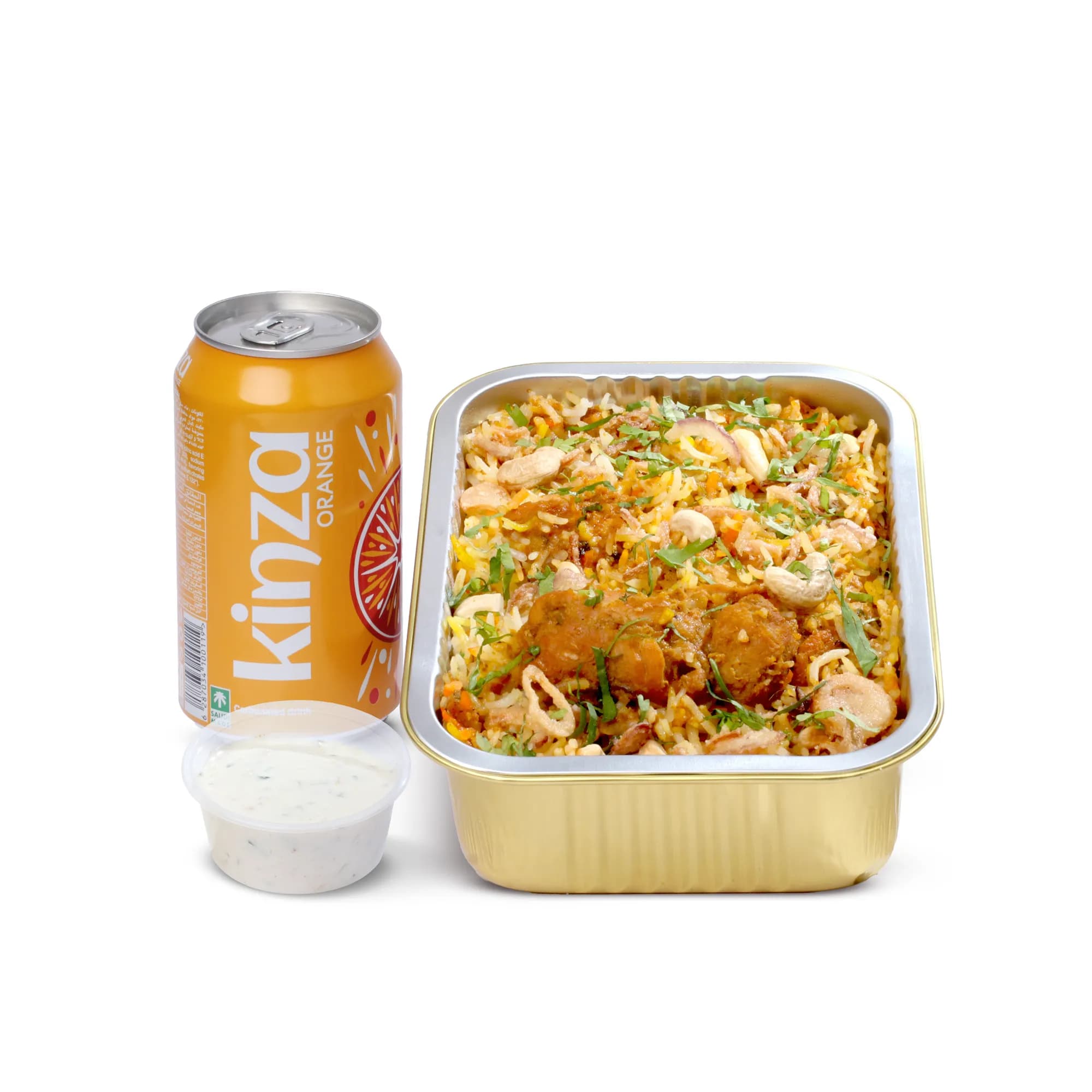 Chicken Biryani Regular + Any Kinza Drink ⓢ