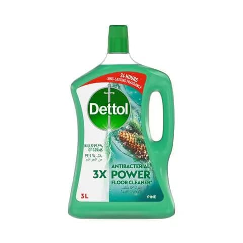 Dettol Antibacterial 3X Power Floor Cleaner, Pine Fragrance, 3L