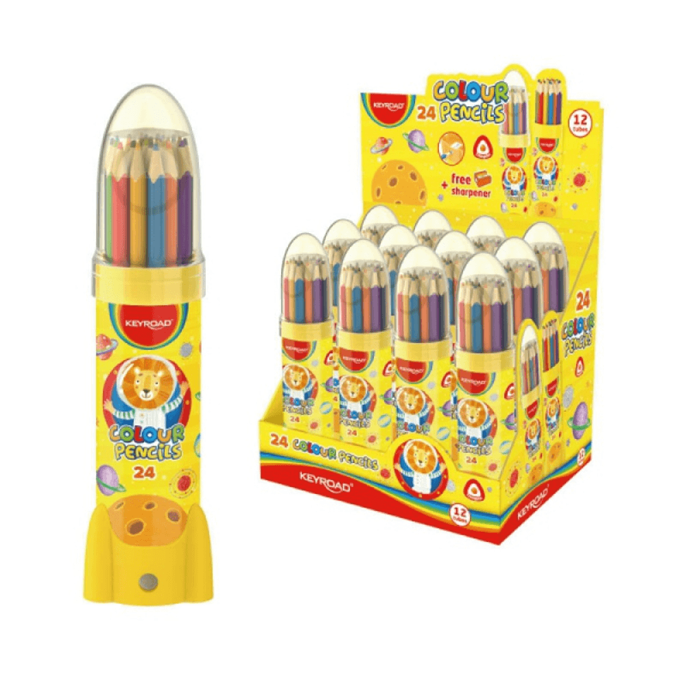 Keyroad Rocket Color Pencils 24
