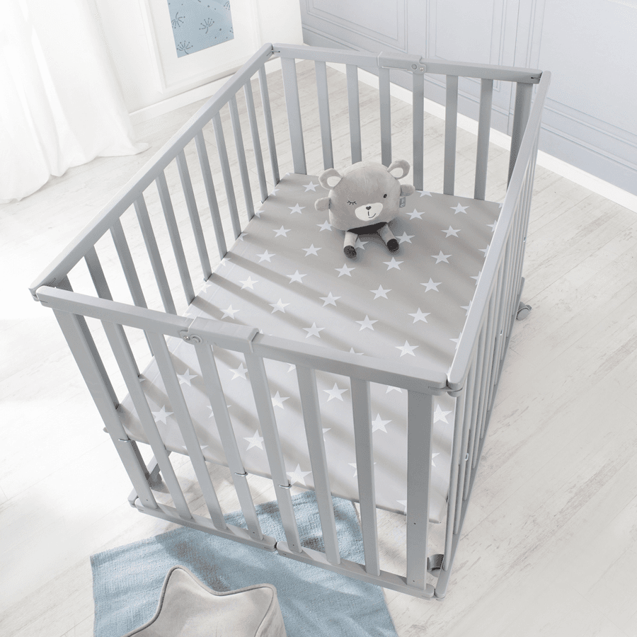 Roba Wooden Foldable Playpen 74 x 100 cm (Taupe)