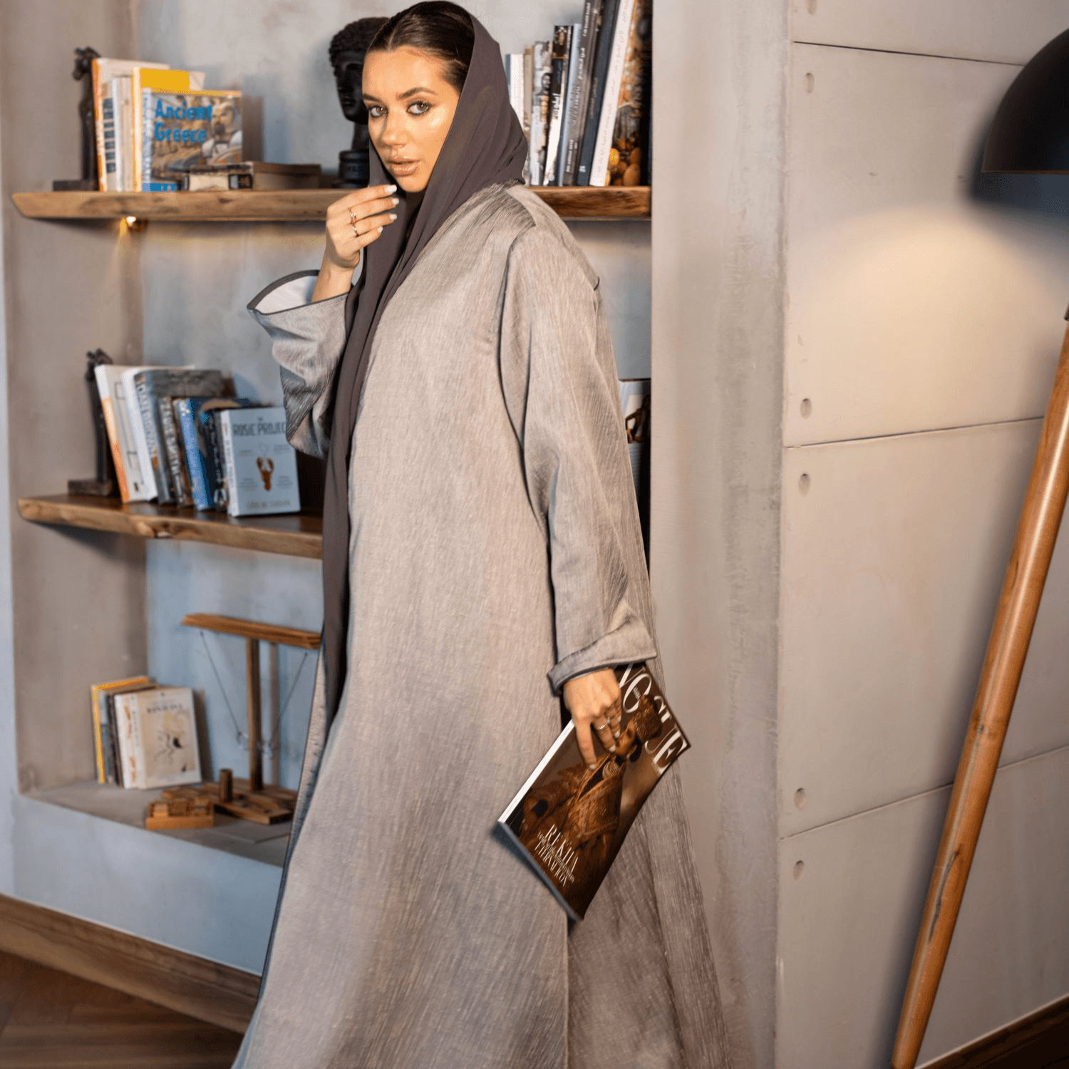 Abaya code 36 - Grey