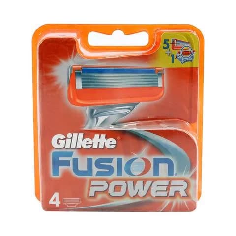 Gillette Fusion Power Men's Razor Blade Refills 4 Count