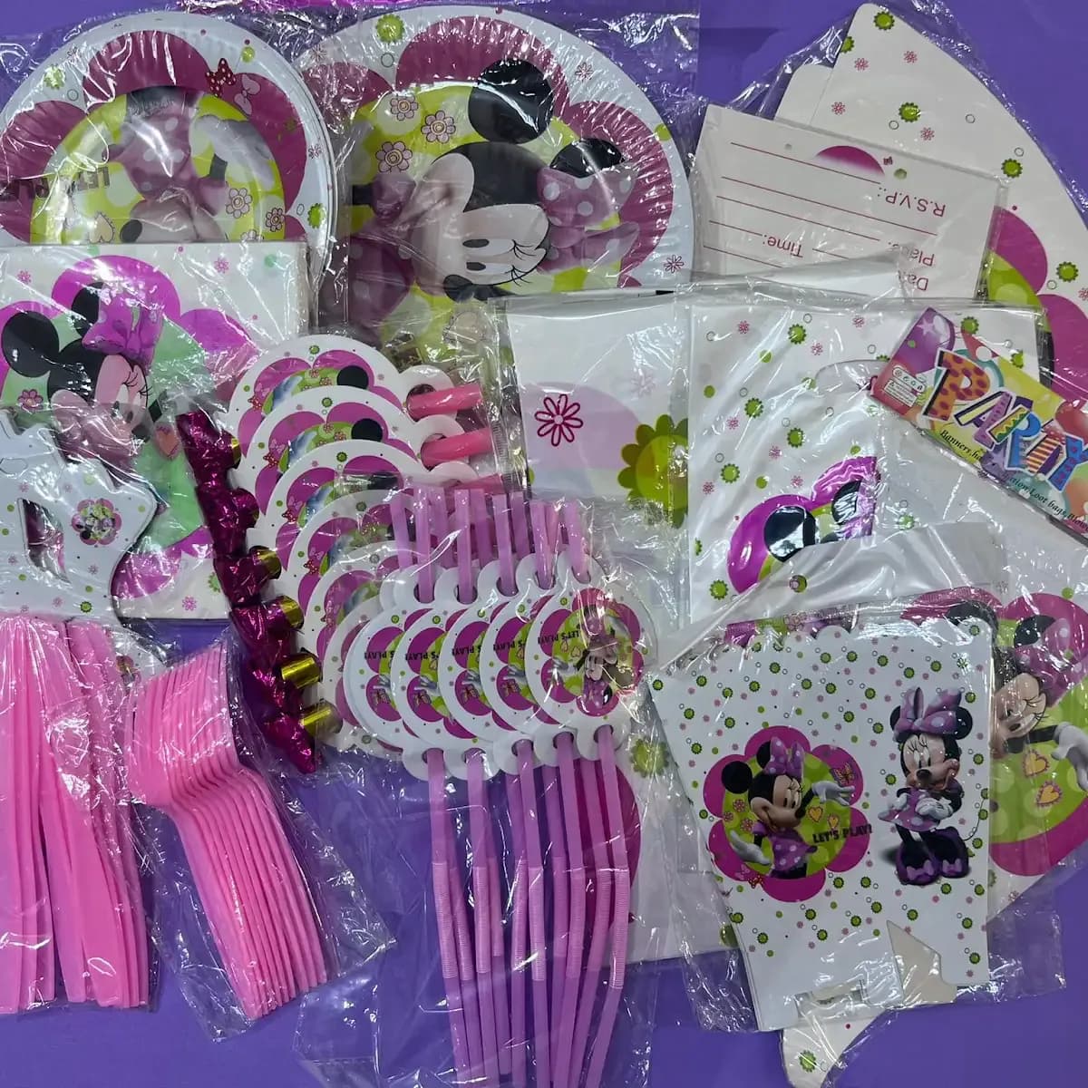 Minnie Mouse Themed Party Set (10 Sets)