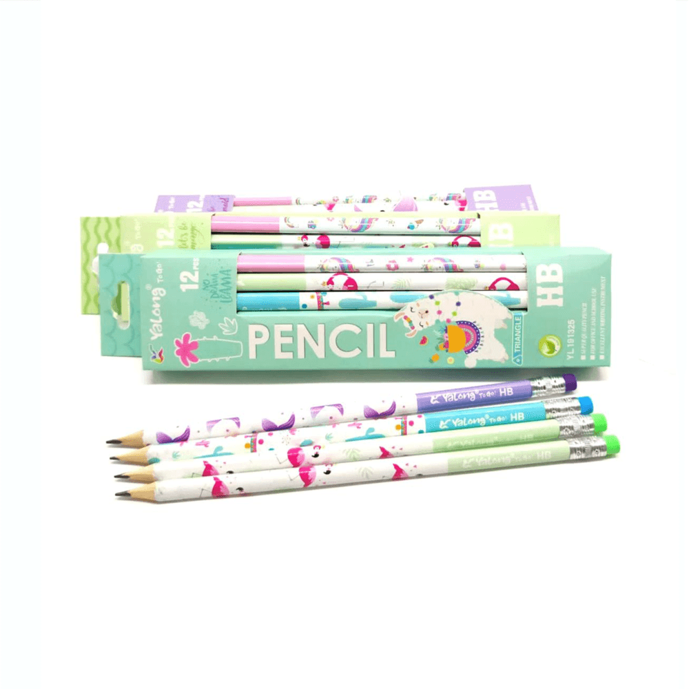 FJ Yalong Triangle Pencil HB Pastel Color