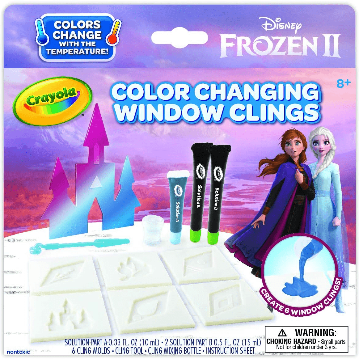 Crayola Color Changing Window Clings Frozen 2 18 Pack