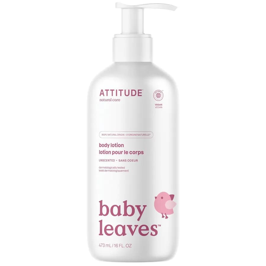 Attitude Baby Leaves Body Lotion, Fragrance Free 473Ml