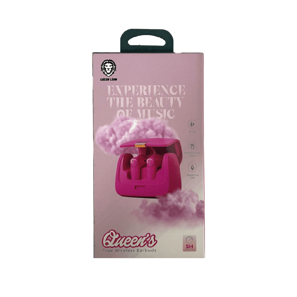Green Lion Queen's True Wireless Earbuds - Dark Pink 