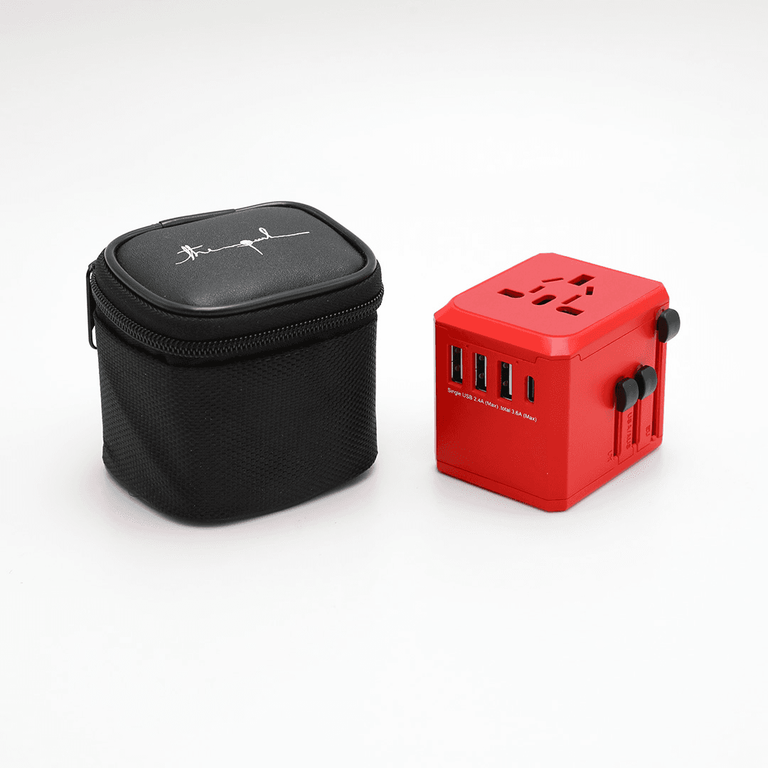 Universal Travel Adapter - Red