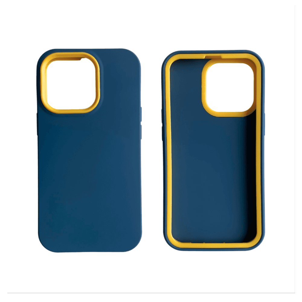 Protective Silicone Case For iPhone 13 Pro - Blue & Yellow