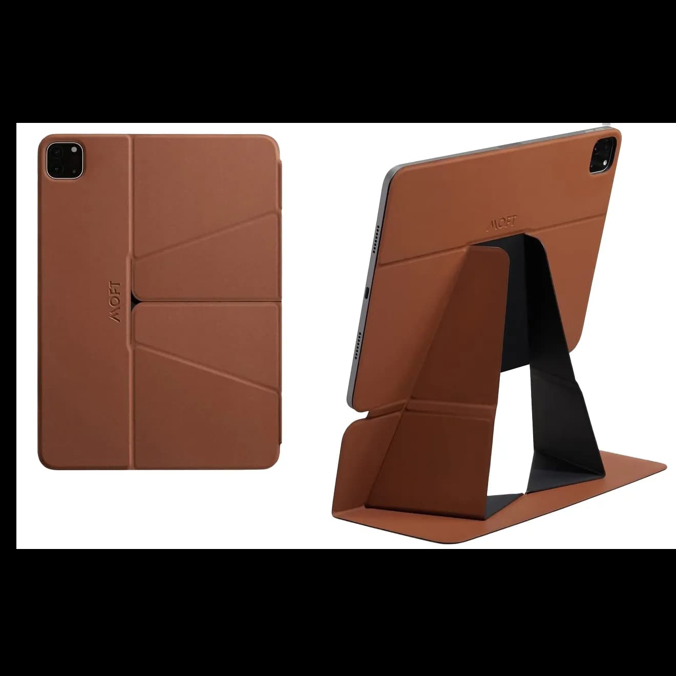 Moft Snap Folio 2nd Gen Magnetic Cover and Stand for iPad / Flexible / Brown