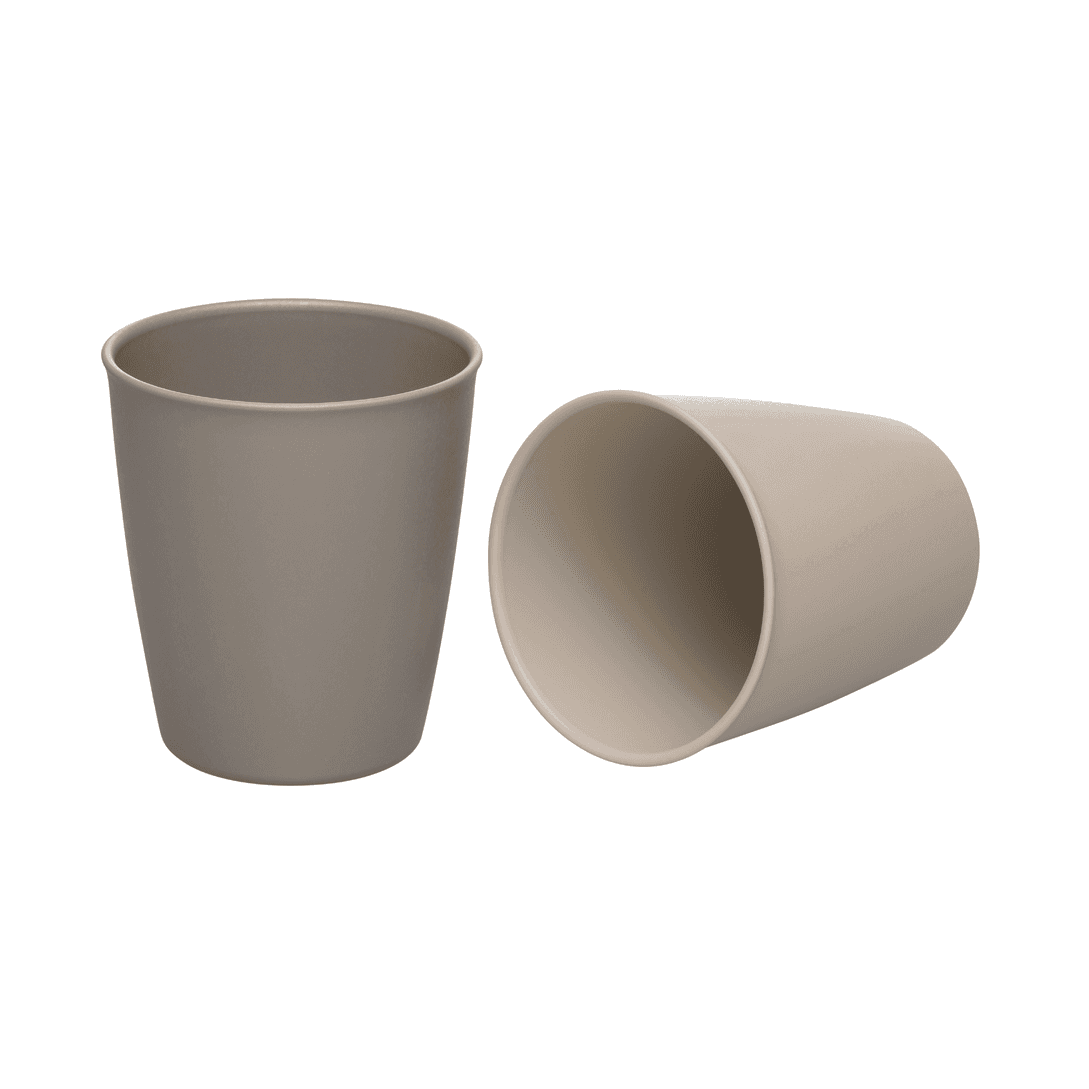 Nip Stackable & Eco-Friendly Drinking Beaker Pack of 2 (Grey)