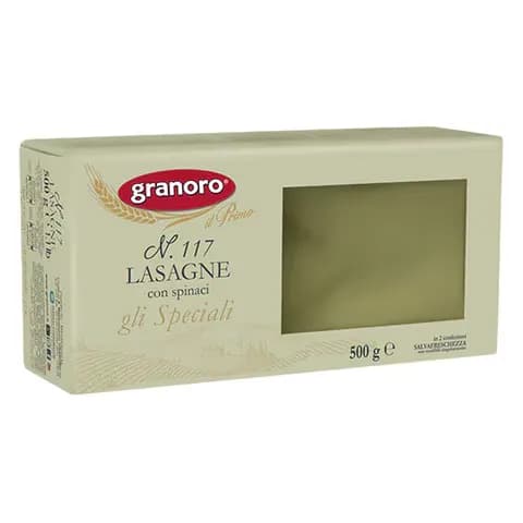 Granoro Lasagne Sheet With Spinach N 117 500g