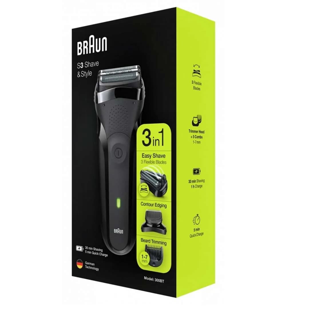 Braun S3 Shave & Style Shaver & Trimmer 300bt