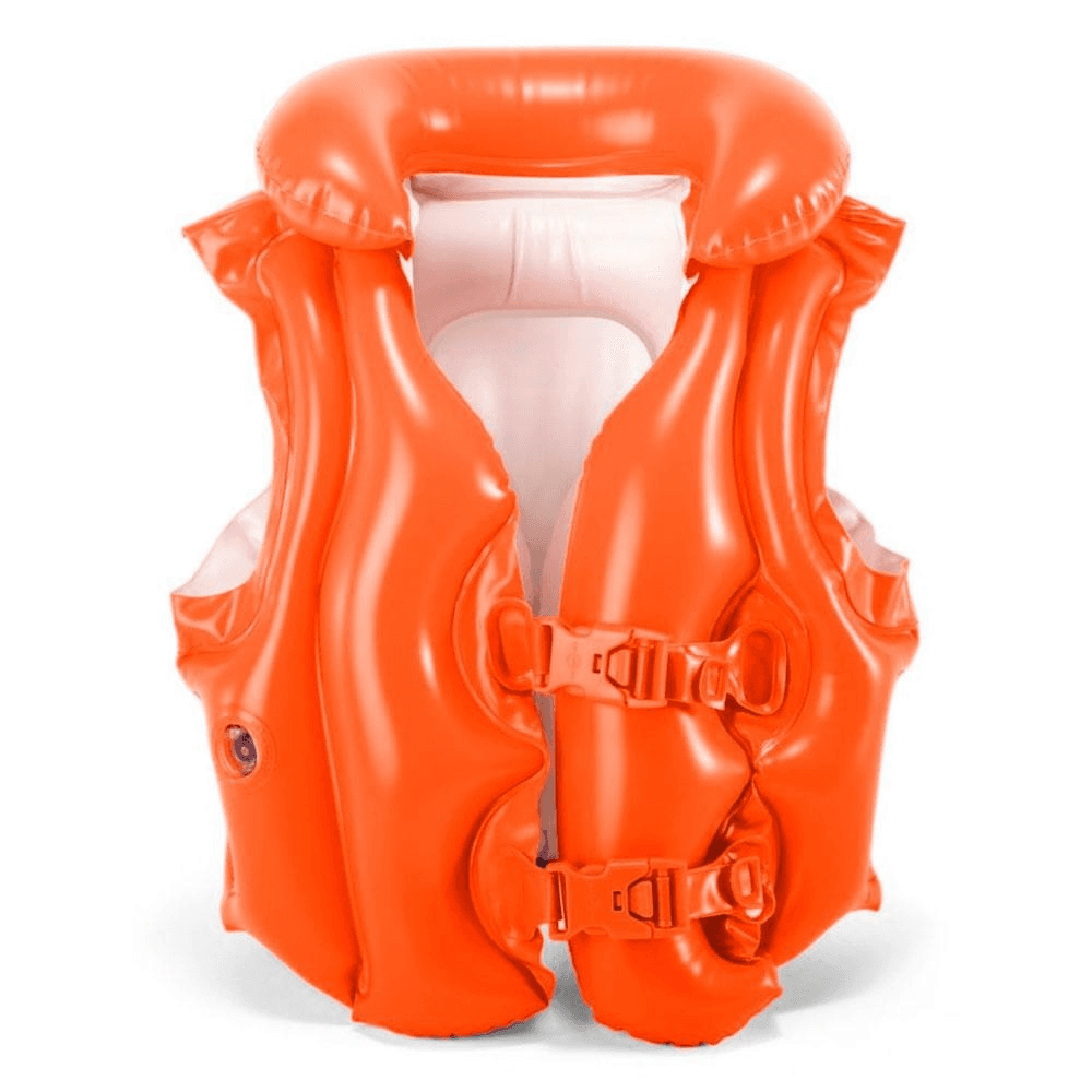 Intex Deluxe Swim Vest, Ages 3-6, With Collar, Peg Box