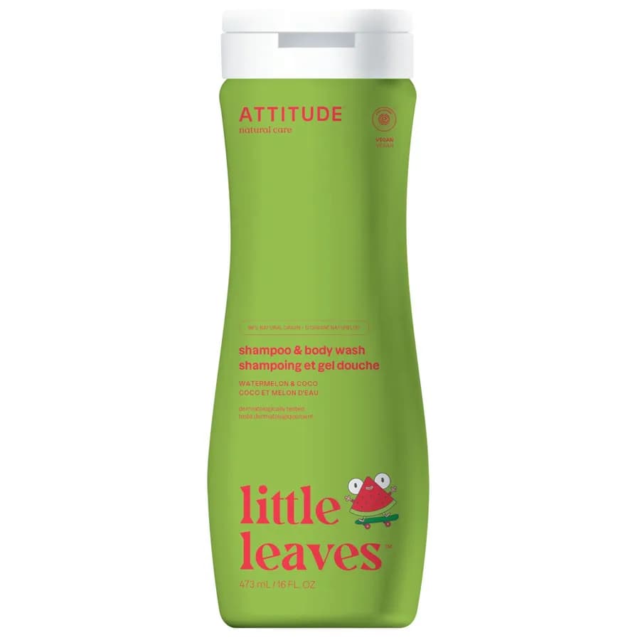 Attitude Little Leaves 2-In-1 Shampoo And Body Wash, Watermelon And Coco 473Ml