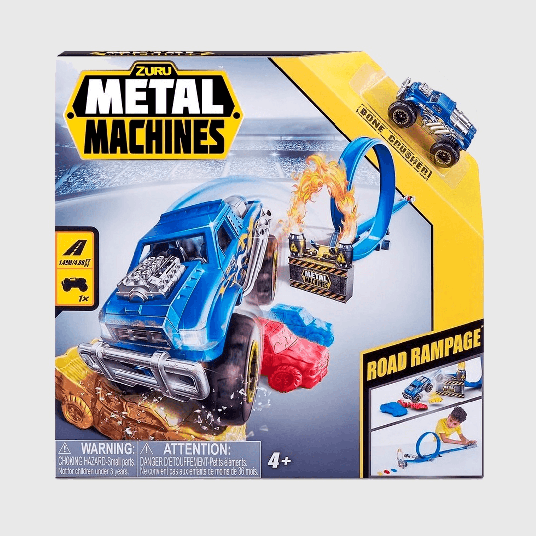 Zuru Metal Machines-Playset-Series 1 Roadrampage,Bulk,12Pcs,Noinner,Std Color