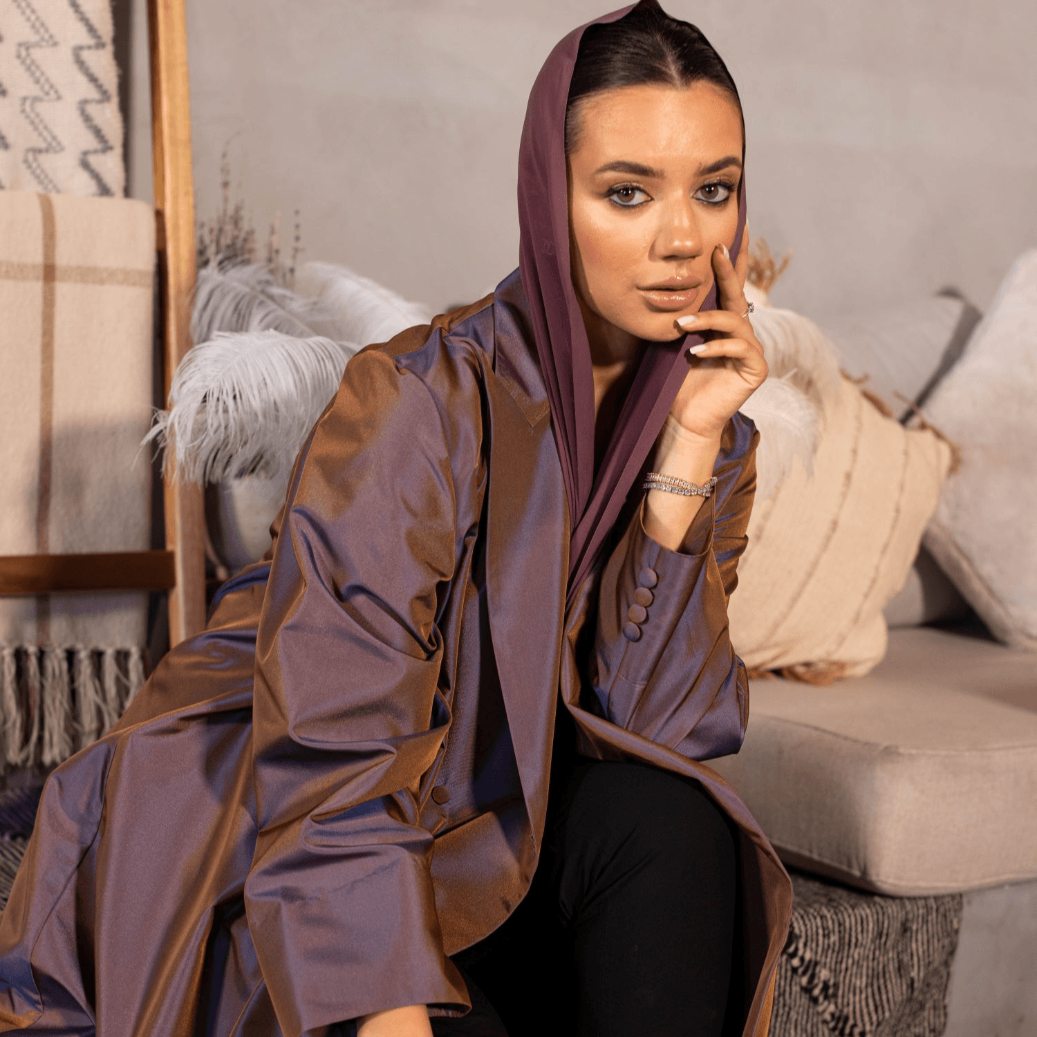 Abaya code 34 - Purple