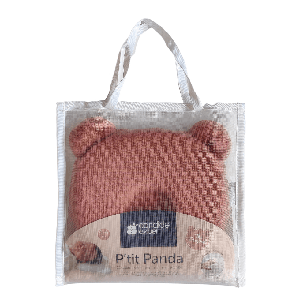 Candide P'tit Panda Memory Foam Baby Pillow (Red-Brown)