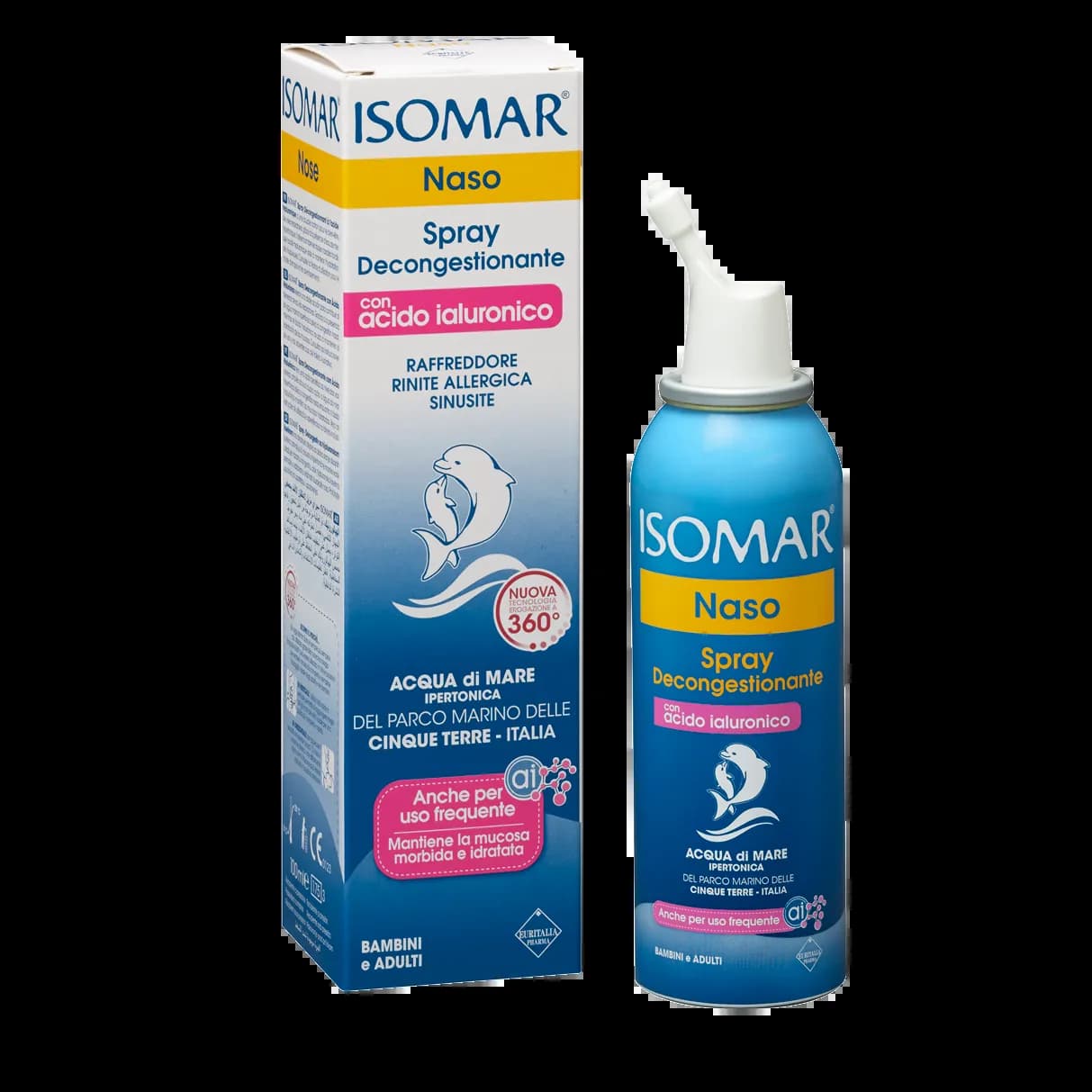 Isomar Nose Decongestant Nasal Spray With Hyaluronic Acid 100Ml