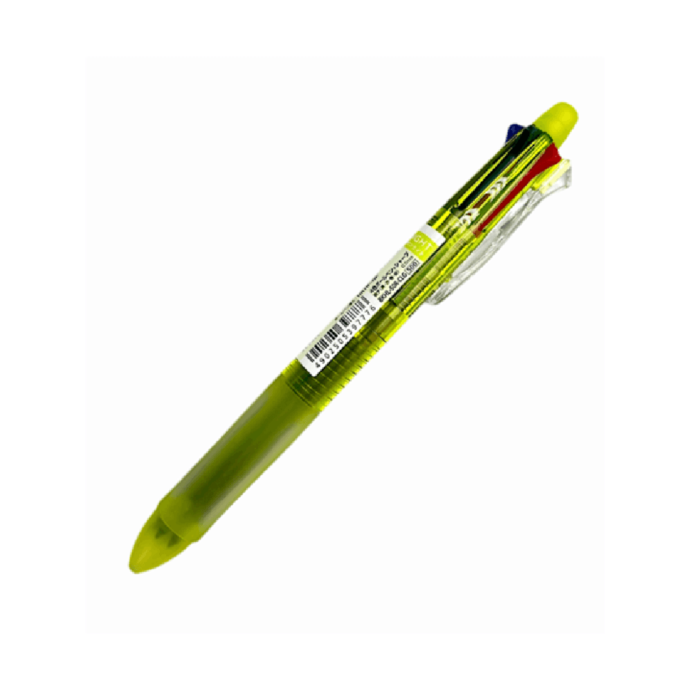 Pilot Multi-Function Pen 0.5mm Transparent Green 4178 4+1 Light, 0.5mm Ballpoint Pen, 0.5mm Mechanical Pencil With Eraser