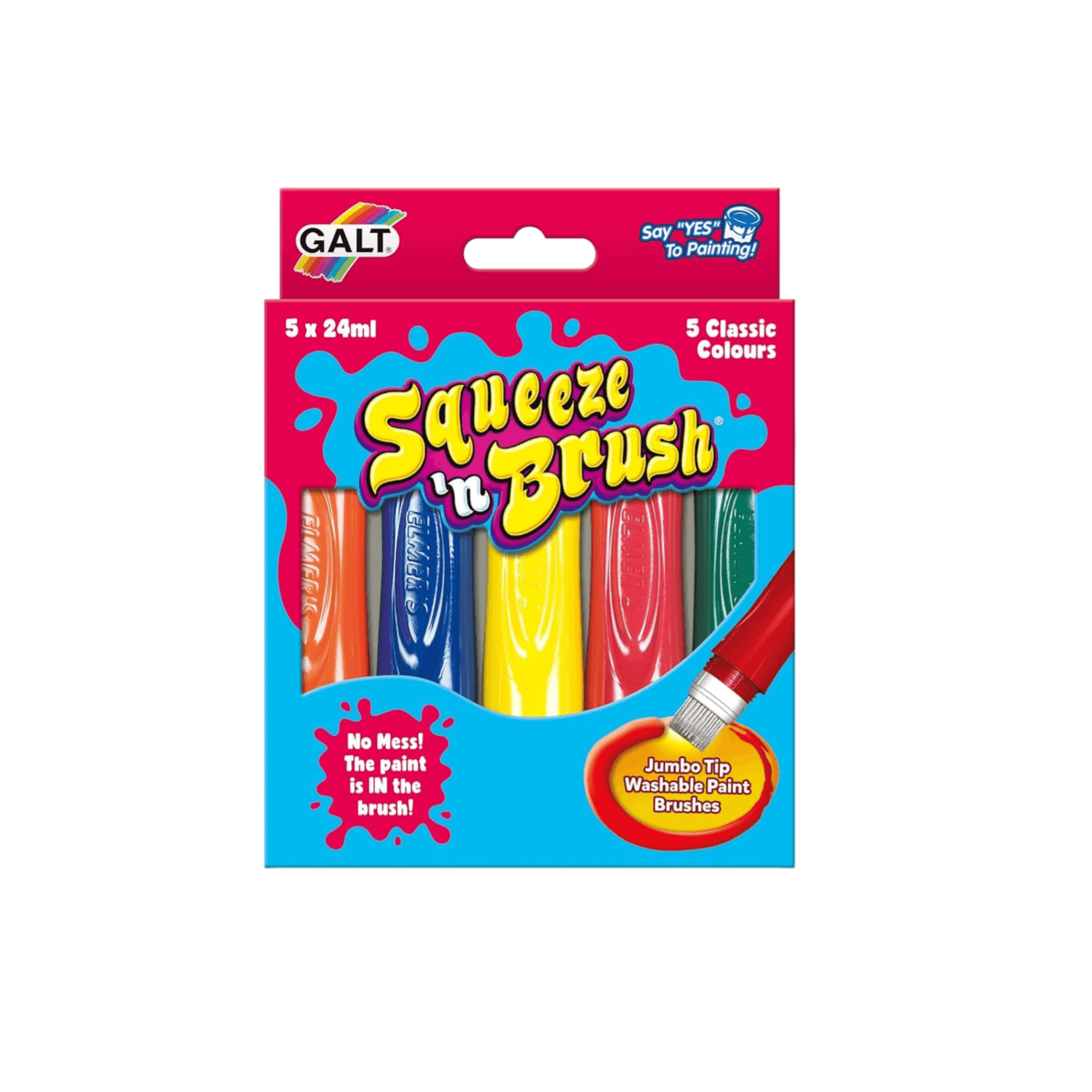 Galt 5 Classic Colours - Squeeze & Brush