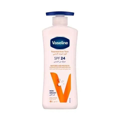 Vaseline Essential Even Tone Spf 24 Restores & Protects Body Lotion 400ml