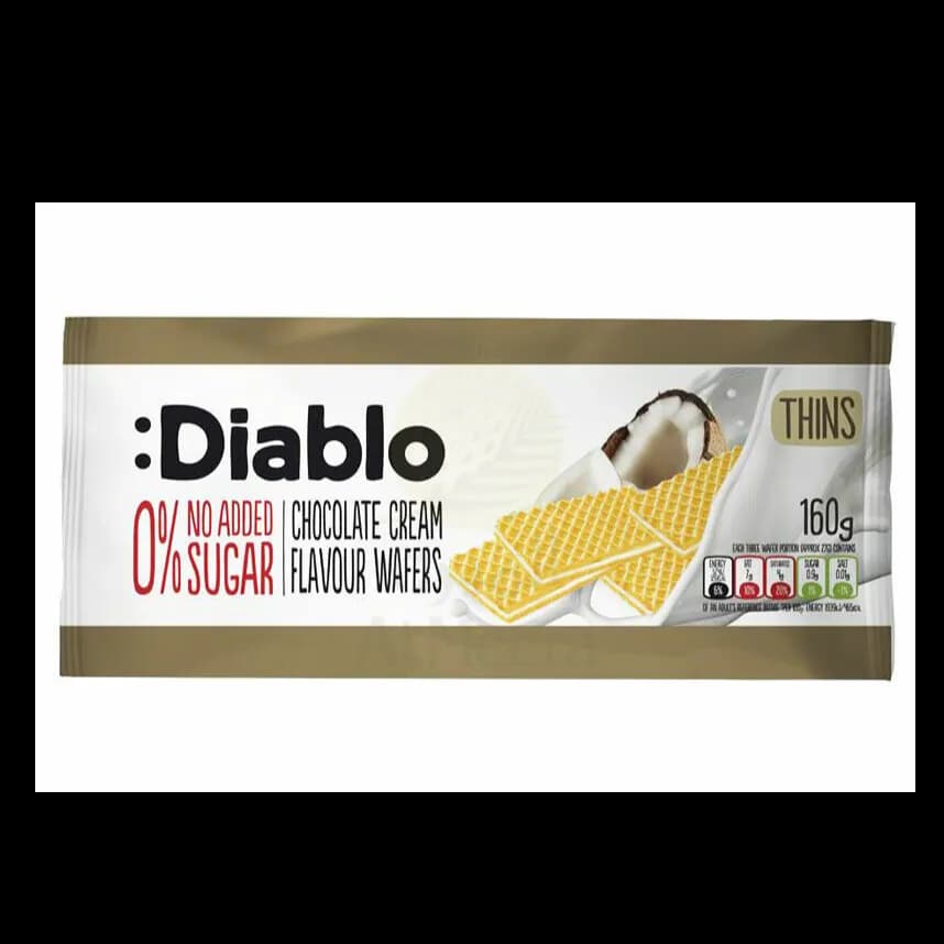 Diablo 0%Sugar Coconut Cream Wafer 150G