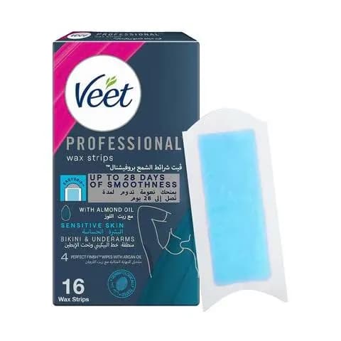 Veet Natural Inspirations Bikini & Underarm Wax Strips for All SKin Types, 16s