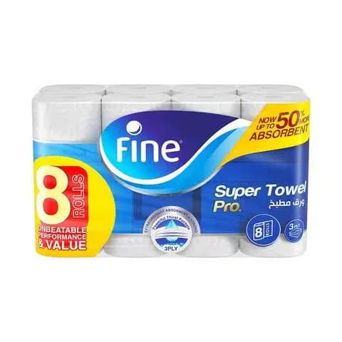 Fine Kitchen Towel 60sheets 3ply 8rolls