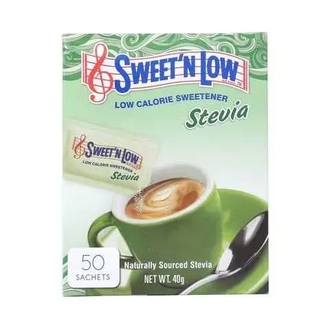 Sweet'N Low Stevia Sweetener 50 Sachets×0.8g