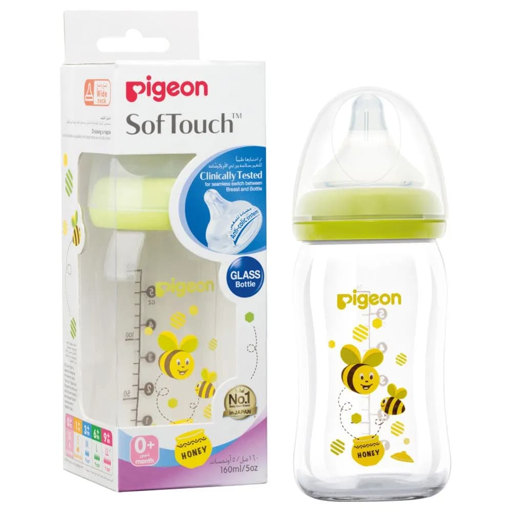 Pigeon Glass Anti Colic Bottle 160Ml 0+M Bpa Free