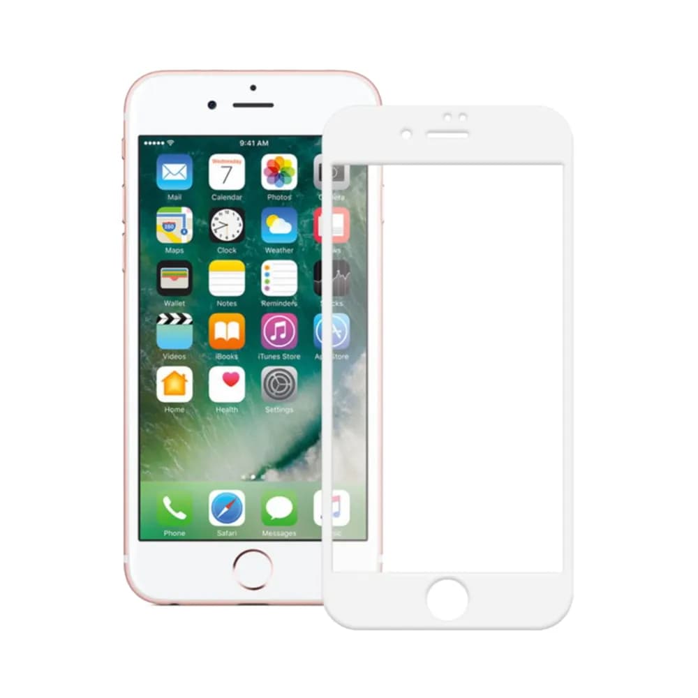 Tempered Glass Screen Protector For iPhone 7 Plus/ 8 Plus - White