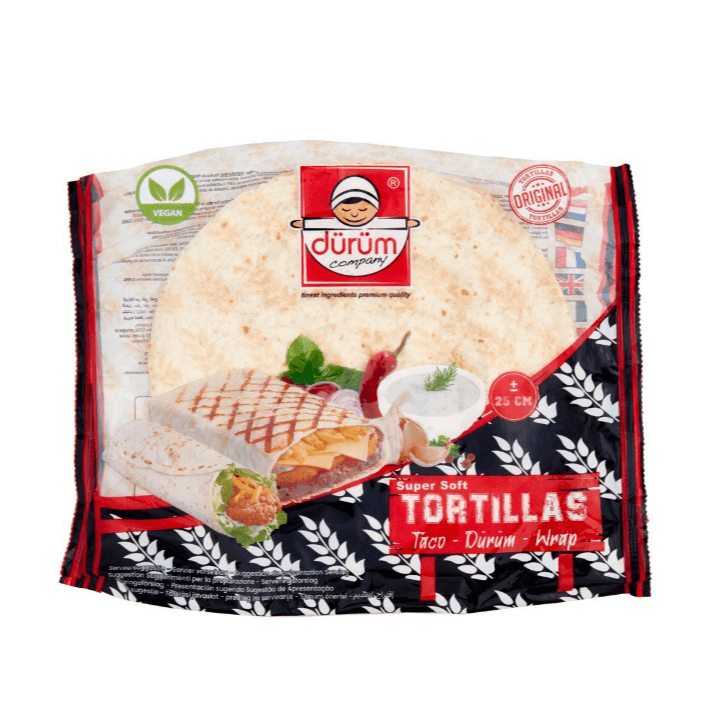 Durum Tortillas Wheat Tortilla 10 Wraps 600G