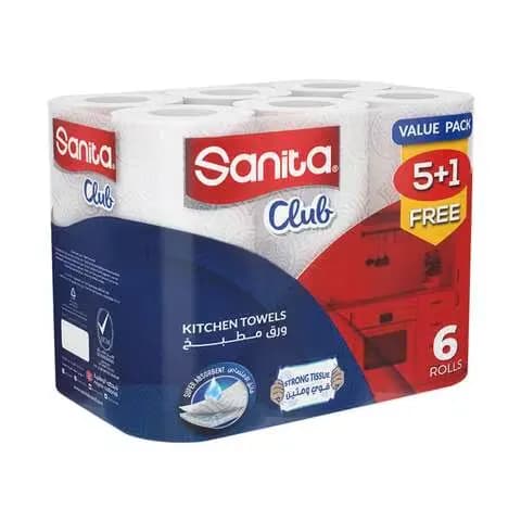 Sanita Club Kitchen Towels 6 Rolls