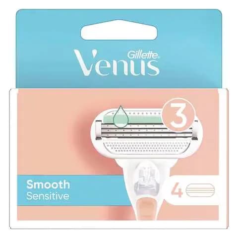 Gillette Venus Razor With Refills Blade Smooth Sensitive 4 Pieces