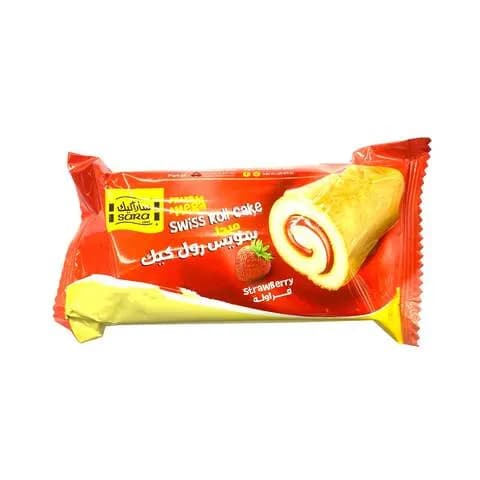 Sara Cake Mega Roll-Strawberry 60gr