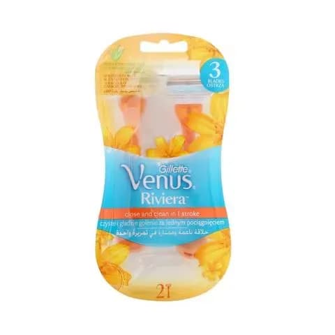 Gillette Venus Riviera Women's Disposable Razor, 2 Count