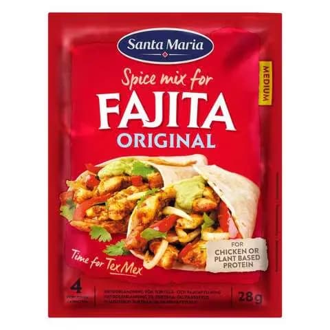 Santa Maria Spice Mix For Fajita Original Medium 28g