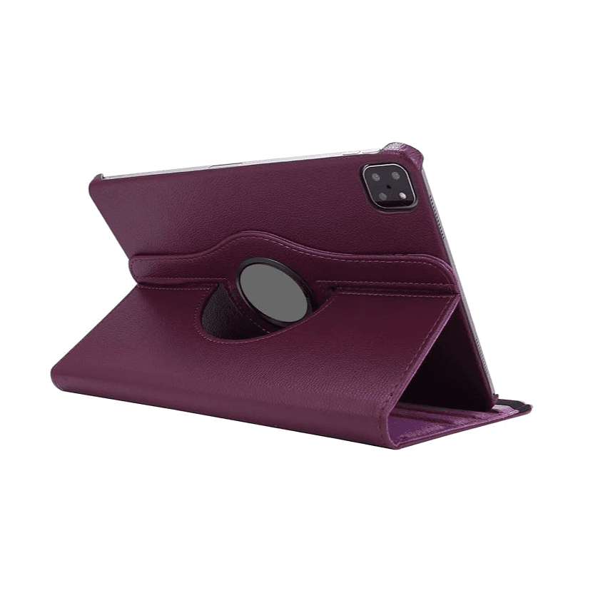 Rotating Leather Case for iPad Pro 2nd Gen 12.9 Inch - Purple