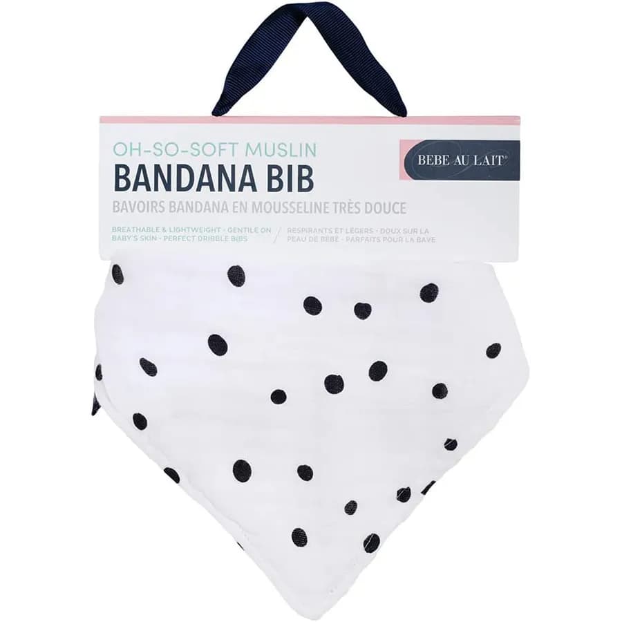 Babe Au Lait Dottie Oh So Soft Muslin Bandana Bib