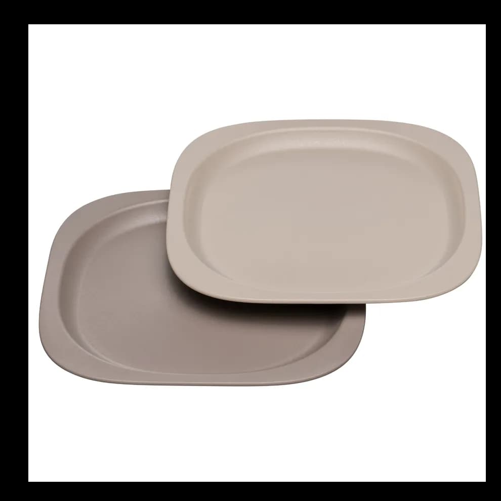 Nip Eco-Friendly Baby Food Plate for Toddlers Pack of 2 (Grey)