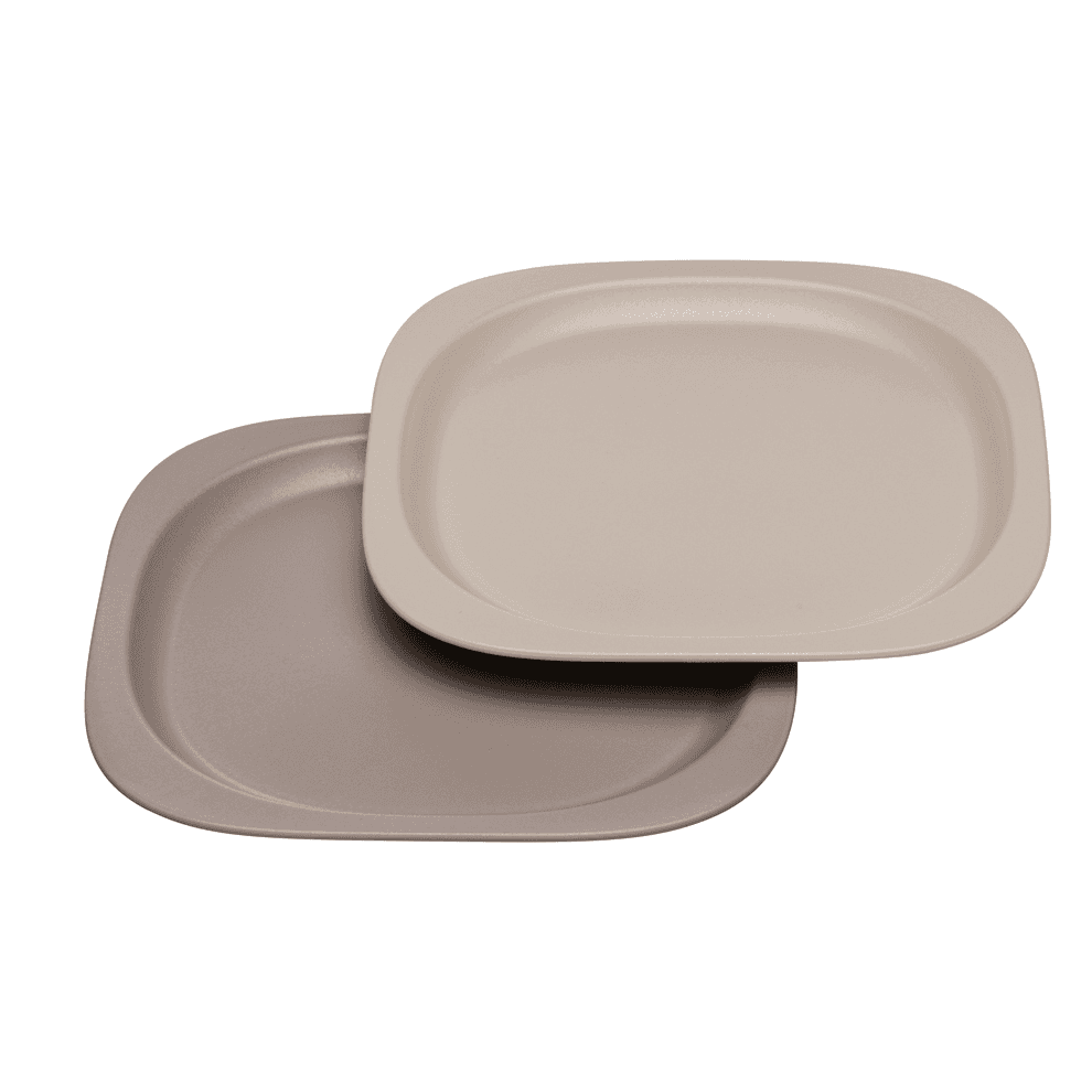 Nip Eco-Friendly Baby Food Plate for Toddlers Pack of 2 (Grey)